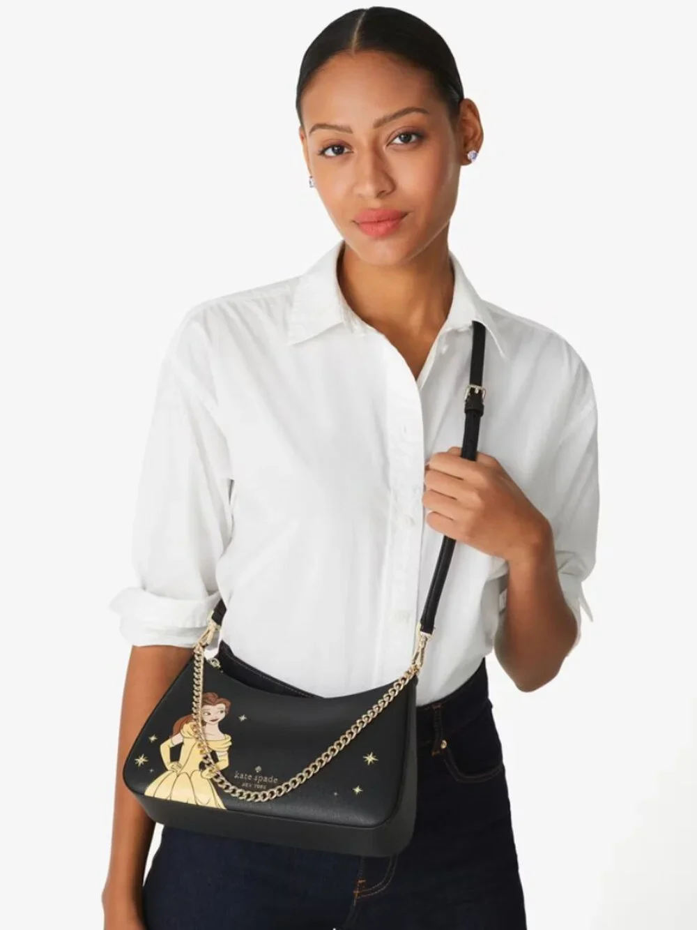Kate Spade X Disney Beauty And The Beast Convertible Crossbody Purse Limited NEW